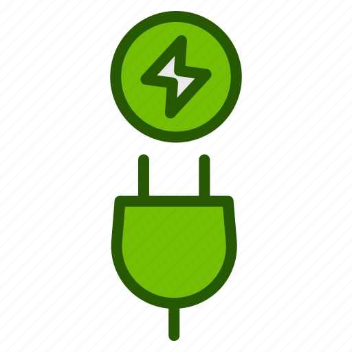 Ecology, power, plug, electric, electricity, green icon - Download on Iconfinder