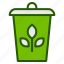 ecology, trash, bin, organic, rubbish, leaf, green 