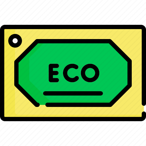 Ecology, liner, color, expand, tag, tagged, eco tag icon - Download on Iconfinder