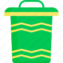 ecology, flat, icon, bin, recycle bin, dustbin, environment, eco
