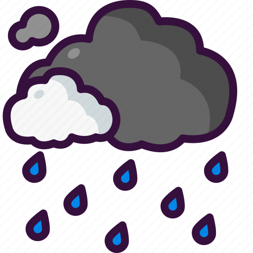 Raining, rain, sky, meteorology, weather, nature icon - Download on Iconfinder