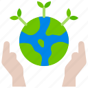save, earth, eco, world, ecology, environment, plant, hand, globe