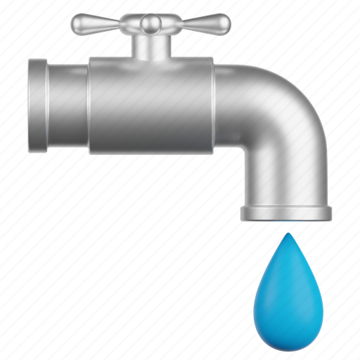 Water, tap, drop 3D illustration - Download on Iconfinder
