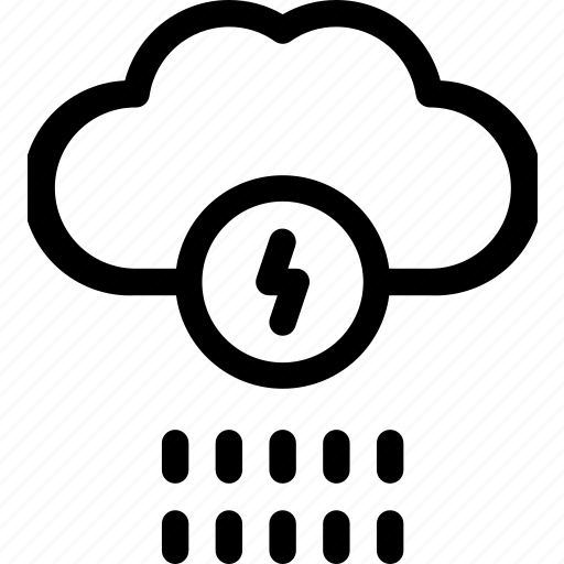 Warning, rain, cloud, data, server icon - Download on Iconfinder