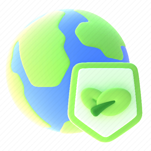 Shield, ecology, green, health 3D illustration - Download on Iconfinder