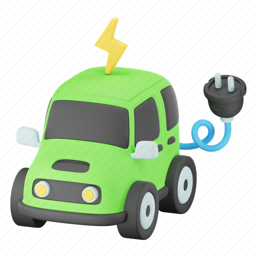 Electric, car, charging, vehicle, technology, smart, ecology 3D illustration - Download on Iconfinder