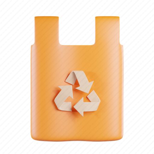 Recycle, bag, shopping, ecology, plastic, environment 3D illustration - Download on Iconfinder