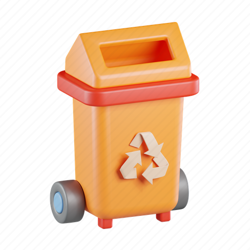 Recycle, bin, garbage, environment, ecology, green, trash 3D illustration - Download on Iconfinder