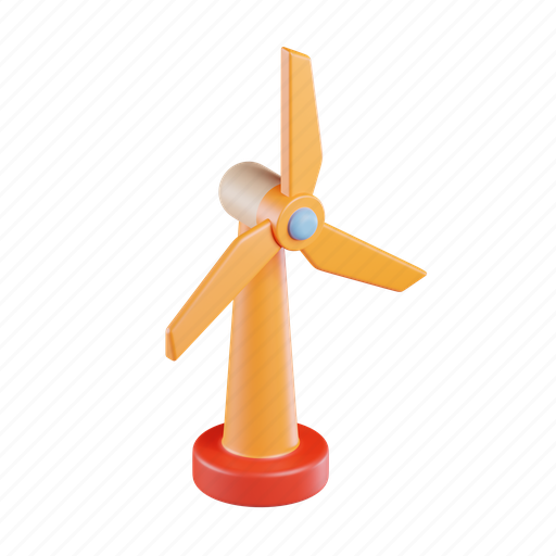 Windmill, wind, energy, alternative, resource, sustainable, turbine 3D illustration - Download on Iconfinder