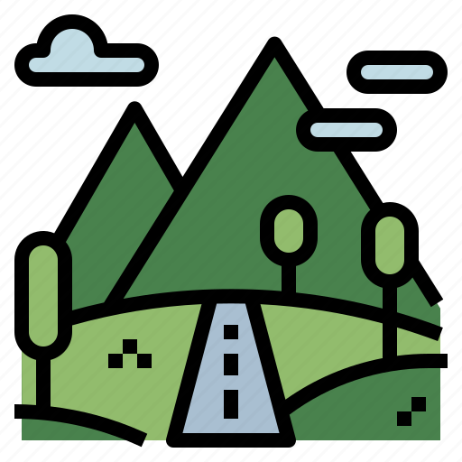 Hills, mountain, nature, oxygen, trees icon - Download on Iconfinder