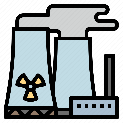 Chimney, nuclear, plant, power icon - Download on Iconfinder