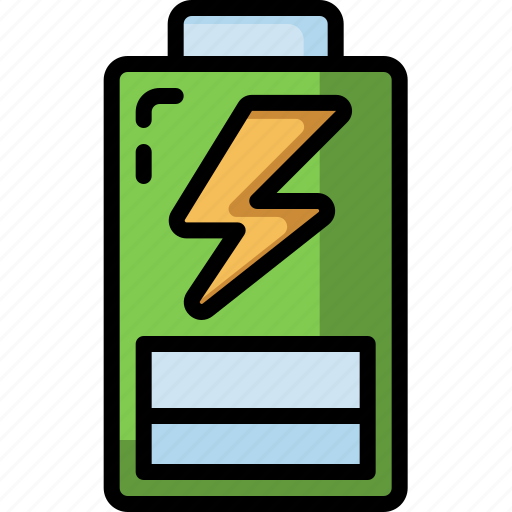 Battery, technology, status, level, full, lineal, energy icon - Download on Iconfinder