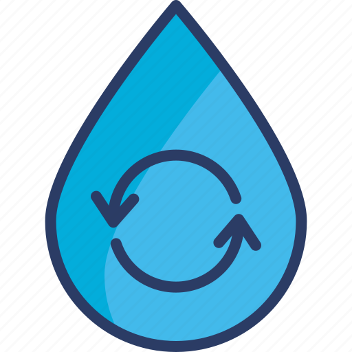 Aqua, circulation, drop, ecology, purification, reuse, water icon - Download on Iconfinder