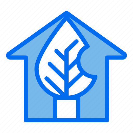 Green, house, leaf, ecology icon - Download on Iconfinder