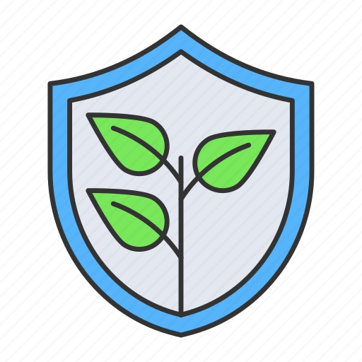 Leaves, plant, nature, protect, shield, plant insurance icon - Download on Iconfinder