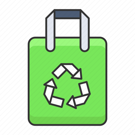 Recycle bag, shopper, environmental, plastic bag, hand bag icon - Download on Iconfinder