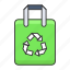 recycle bag, shopper, environmental, plastic bag, hand bag 