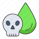 danger, drop, ecology, green, harmful, polluted, skull