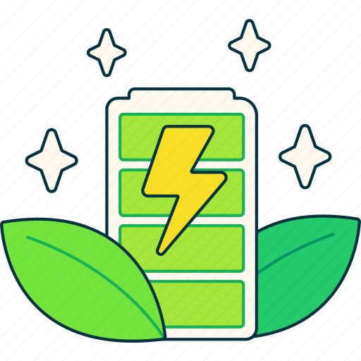 Battery, electric, leaf, green, energy, charge, ecology icon - Download on Iconfinder