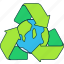 recycle, green, recyling, world, arrows, ecology, environment, earth 