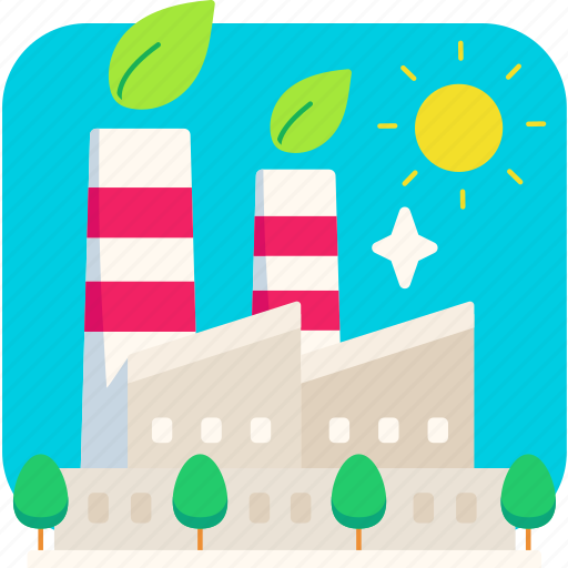 Green, factory, industry, ecology, friendly, manufacturing, nature icon - Download on Iconfinder