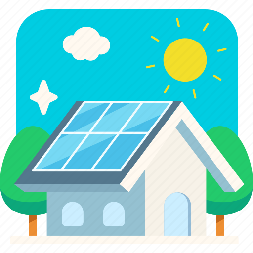 Solar, energy, electric, power, ecological, home, green icon - Download on Iconfinder