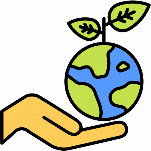 Earth, ecology, hand, save, sustainability icon - Download on Iconfinder