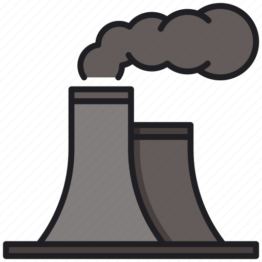 Building, factory, gas, pollution icon - Download on Iconfinder