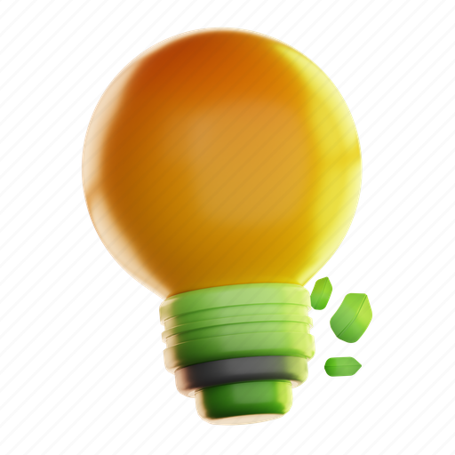 Eco, light, bulb 3D illustration - Download on Iconfinder