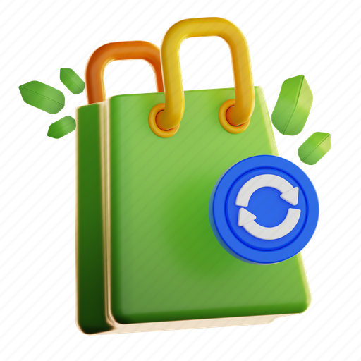 Eco, shopping 3D illustration - Download on Iconfinder