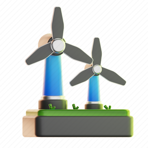 Wind, turbine, weather, cloud, storm, forecast, electricity 3D illustration - Download on Iconfinder