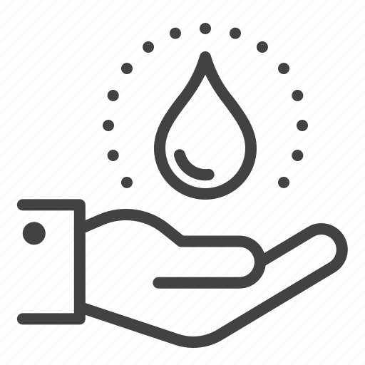 Drop, ecology, environment, hand, liquid, save, water icon - Download on Iconfinder
