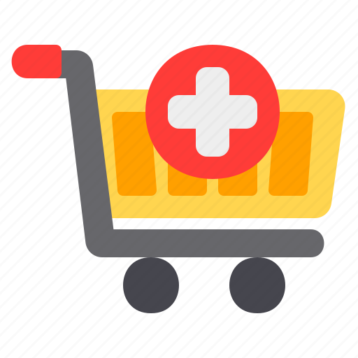 Cart, shopping, buy, add cart, add, trolley, commerce icon - Download on Iconfinder