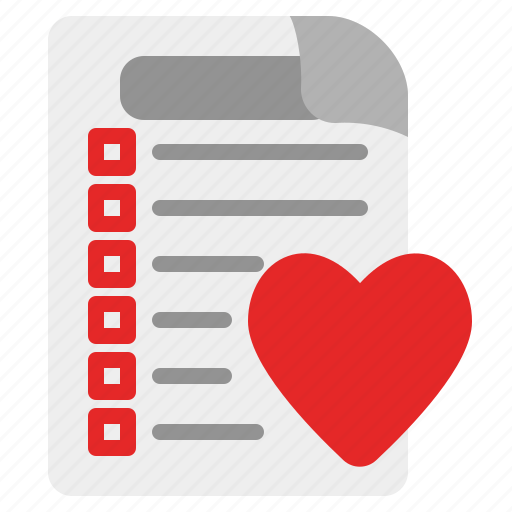 Shopping, list, like, heart, favorite, wishlist, commerce icon - Download on Iconfinder