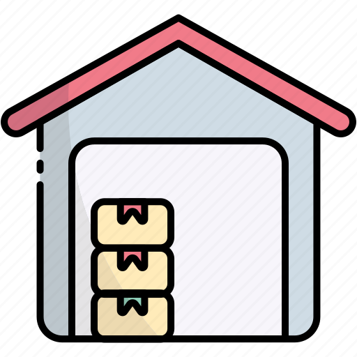 Warehouse, storehouse, logistics, parcel, delivery, shipping, package icon - Download on Iconfinder