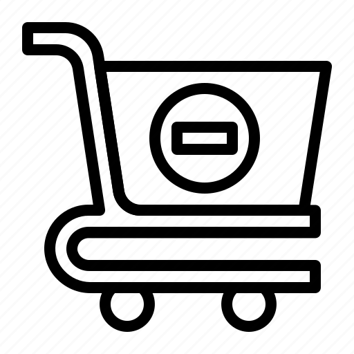 Commerce, remove, from, cart, remove from cart, shopping, ecommerce icon - Download on Iconfinder