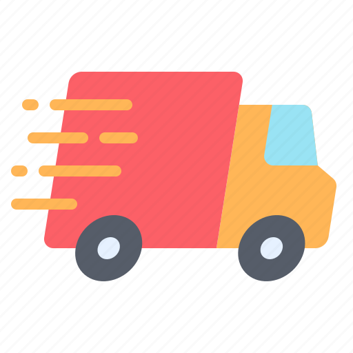 Fast delivery, delivery truck, mover truck, truck, delivery, shipping, transportation icon - Download on Iconfinder