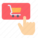 buy, shop, button, finger, hand, ecommerce, online shop