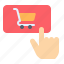 buy, shop, button, finger, hand, ecommerce, online shop 