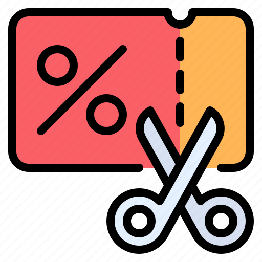 Coupon, voucher, sale, discount, offer, percentage, scissors icon - Download on Iconfinder