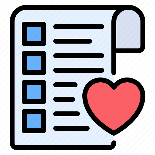 Wishlist, wish list, shopping list, checklist, list, favourite, document icon - Download on Iconfinder