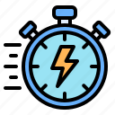 stopwatch, timer, flash sale, sale, discount, offer, lightning
