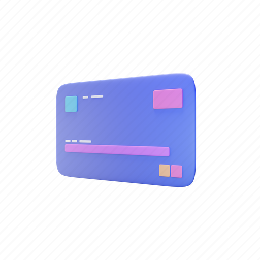 Card, finance, credit card, business 3D illustration - Download on Iconfinder
