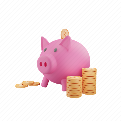Piggy banking, savings, piggy bank, finance, money, business 3D illustration - Download on Iconfinder