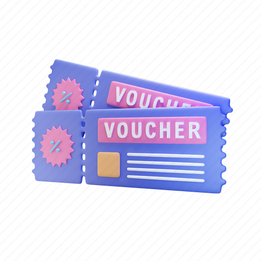 Voucher, discount, offer, coupon, gift, sale 3D illustration - Download on Iconfinder