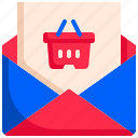 email, shopping basket, buy, marketing, commerce and shopping, purchase, mail