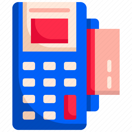 Payment terminal, pos terminal, card reader, card machine, business and finance, payment method, edc icon - Download on Iconfinder