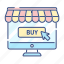 buy, buy icon, commerce, monitor, new, online shopping, pointer 