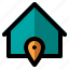 home address, house address, house-location, home-location, location-pointer, location-pin, map-pin, location, house, map 