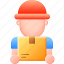 delivery, service, courier, business, and, finance, professions, jobs, man, package, user, box